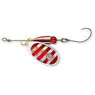 Cormoran Bullet Single Hook Spinner Size 2 4g Silver/Red Stripes - Spinner