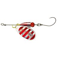 Cormoran Bullet Single Hook Spinner Size 3 7g Silver/Red Stripes - Spinner