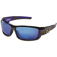 Mustad HP Polarized Sunglasses Black Frame + Smoke Lens with Blue Revo - Cycling Glasses