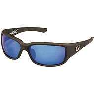 Mustad HP Polarized Sunglasses Black Vented Frame + Smoke Lens With Blue Revo - Cycling Glasses