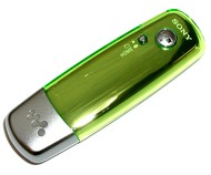 Sony NW-E005/G zelená (green), 2GB, MP3/ WMA/ WAV/ ATRAC3 přehrávač, USB2.0 disk, sluchátka - -