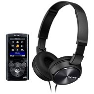 Sony Walkman NWZ-E384 + MDR-ZX310 - Black  - MP3 Player