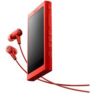 Sony Hi-Res WALKMAN NW-A35 red + headphones MDR-EX750 - MP3 Player