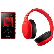 Sony MP4 16GB NW-A105L červený + Sony Hi-Res WH-H910N červeno-čierne - Set