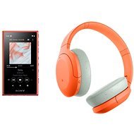 Sony MP4 16 GB NW-A105L orange + Sony Hi-Res WH-H910N orange-grau - Set