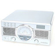 Q.MEDIA radiogramofon stříbrný - MP3 přehrávač