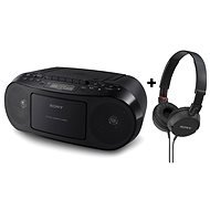  Sony CFD-S50 + MDRZX100, black  - Radio Recorder