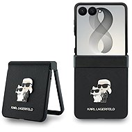 Karl Lagerfeld PU Saffiano Karl and Choupette for Samsung Galaxy Z Flip 8 Black - Protective Case