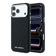Karl Lagerfeld PU Grained Allover Semi Wrap Magsafe pro iPhone 18 Pro Max Black - Protective Case