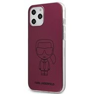 Karl Lagerfeld PC/TPU Metallic Iconic - Apple iPhone 12/12 Pro, Pink - Telefon tok