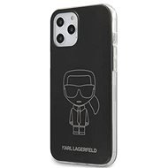 Karl Lagerfeld PC/TPU Metallic Iconic - Apple iPhone 12/12 Pro, Black - Telefon tok