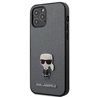 Karl Lagerfeld Saffiano Iconic Apple iPhone 12 Pro Max Silver - Telefon tok