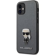 Karl Lagerfeld Saffiano Iconic Apple iPhone 12 Mini ezüst tok - Telefon tok