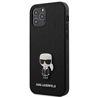 Karl Lagerfeld Saffiano Iconic for Apple iPhone 12 Pro Max, Black - Phone Cover
