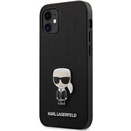 Karl Lagerfeld Saffiano Iconic Apple iPhone 12 Mini Black - Telefon tok