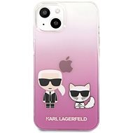 Karl Lagerfeld PC/TPU Ikonik Karl and Choupette Apple iPhone 13 mini rózsaszín tok - Telefon tok