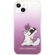 Karl Lagerfeld PC/TPU Choupette Eat Apple iPhone 13 rózsaszín tok - Telefon tok