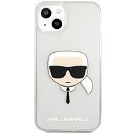 Karl Lagerfeld TPU Full Glitter Karl Head Cover for Apple iPhone 13 Silver - Phone Cover