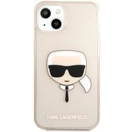 Karl Lagerfeld TPU Full Glitter Karl Head Cover for Apple iPhone 13 Gold - Phone Cover