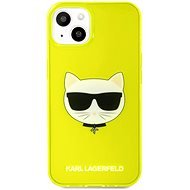 Karl Lagerfeld TPU Choupette Head Apple iPhone 13 Fluo Yellow tok - Telefon tok