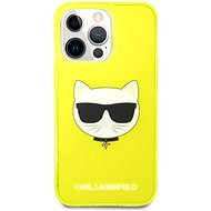 Karl Lagerfeld TPU Choupette Head Apple iPhone 13 Pro Fluo Yellow tok - Telefon tok