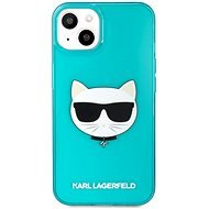Karl Lagerfeld TPU Choupette Head Apple iPhone 13 mini Fluo Blue tok - Telefon tok