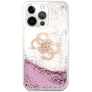 Guess TPU Big 4G Liquid Glitter Pink Back Cover for Apple iPhone 13 Pro Transparent - Phone Cover