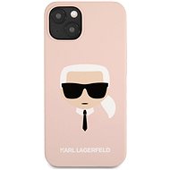 Karl Lagerfeld Liquid Silicone Karl Head Cover for Apple iPhone 13 Light Pink - Phone Cover
