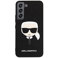 Karl Lagerfeld PU Saffiano Karl Head Hátlap tok a Samsung Galaxy S22+ készülékhez Black - Telefon tok