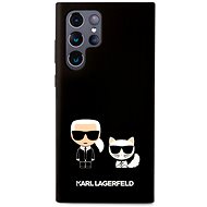 Karl Lagerfeld and Choupette Liquid Silicone Back Cover for Samsung Galaxy S22 Ultra Black - Phone Cover