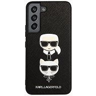 Karl Lagerfeld Saffiano K&C Heads Hülle für das Samsung Galaxy S22 Black - Handyhülle