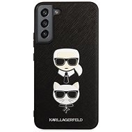 Karl Lagerfeld Saffiano K&C Heads Hülle für das Samsung Galaxy S22+ Black - Handyhülle