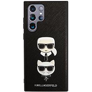 Karl Lagerfeld Saffiano K&C Heads Cover for Samsung Galaxy S22 Ultra Black - Phone Cover