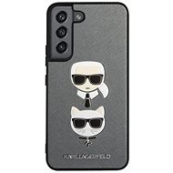 Karl Lagerfeld Saffiano K&C Heads Cover for Samsung Galaxy S22 Silver - Phone Cover