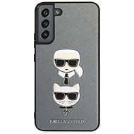 Karl Lagerfeld Saffiano K&C Heads Tok a Samsung Galaxy S22+ készülékhez Silver - Telefon tok