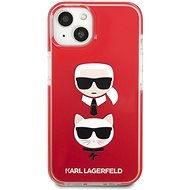 Karl Lagerfeld TPE Karl and Choupette Heads Tok az iPhone 13 készülékhez Red - Telefon tok