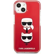 Karl Lagerfeld TPE Karl and Choupette Heads Kryt na iPhone 13 mini Red - Kryt na mobil