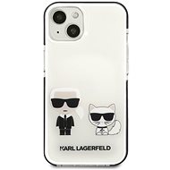 Karl Lagerfeld TPE Karl and Choupette Cover for iPhone 13 mini White - Phone Cover