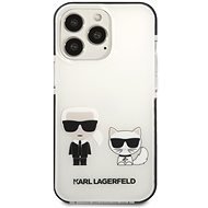 Karl Lagerfeld TPE Karl and Choupette Cover für iPhone 13 Pro - weiß - Handyhülle