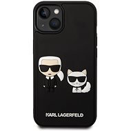Karl Lagerfeld and Choupette 3D iPhone 14 Plus tok - fekete - Telefon tok