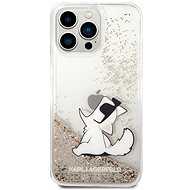 Karl Lagerfeld Liquid Glitter Choupette Eat Back Cover for iPhone 14 Pro Max Gold - Phone Cover
