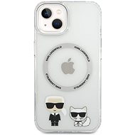 Karl Lagerfeld MagSafe Compatible Cover Karl and Choupette for iPhone 14 Plus Transparent - Phone Cover