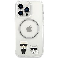 Karl Lagerfeld MagSafe Kompatible Hülle Karl und Choupette für iPhone 14 Pro Max Transparent - Handyhülle