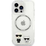 Karl Lagerfeld MagSafe Compatible Cover Karl and Choupette for iPhone 14 Pro Transparent - Phone Cover