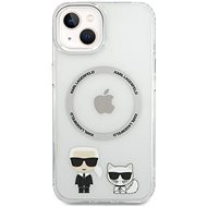 Karl Lagerfeld MagSafe Compatible Cover Karl and Choupette for iPhone 14 Transparent - Phone Cover