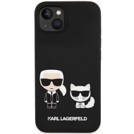 Karl Lagerfeld MagSafe Kompatibilný Kryt Liquid Silicone Karl and Choupette pre iPhone 14 Black - Kryt na mobil