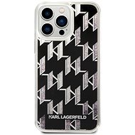 Karl Lagerfeld Monogram Liquid Glitter Backcover für iPhone 14 Pro Max Black - Handyhülle