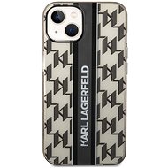 Karl Lagerfeld Monogram Vertical Stripe Back Cover for iPhone 14 Black - Phone Cover