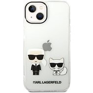 Karl Lagerfeld PC/TPU Ikonik Karl és Choupette hátlap iPhone 14-hez, Transparent - Telefon tok