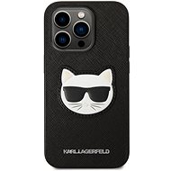 Karl Lagerfeld PU Saffiano Choupette Head Back Cover for iPhone 14 Pro Black - Phone Cover